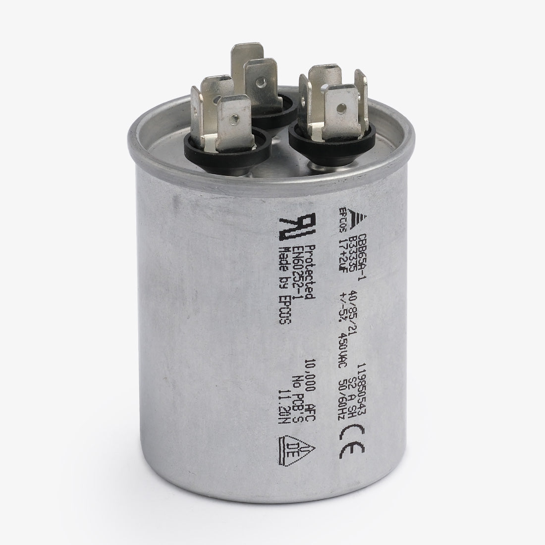CAPACITOR DUAL 17UF+2UF 450V .. 4000008793 – TOTALINE